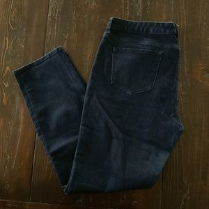 Tahari  ●  Women's Dark Blue Medium Rise Straight Leg Jeans